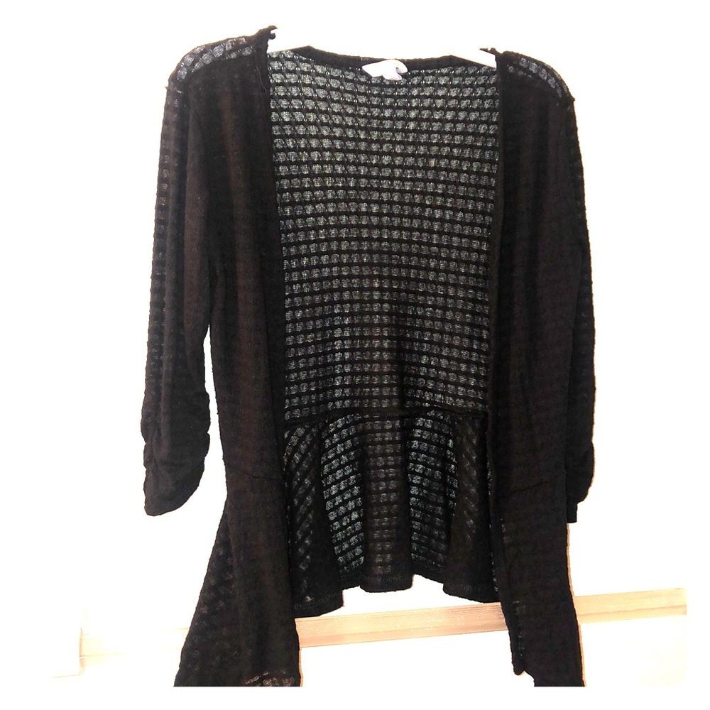 Candie’s Cropped Ruffle Cardigan